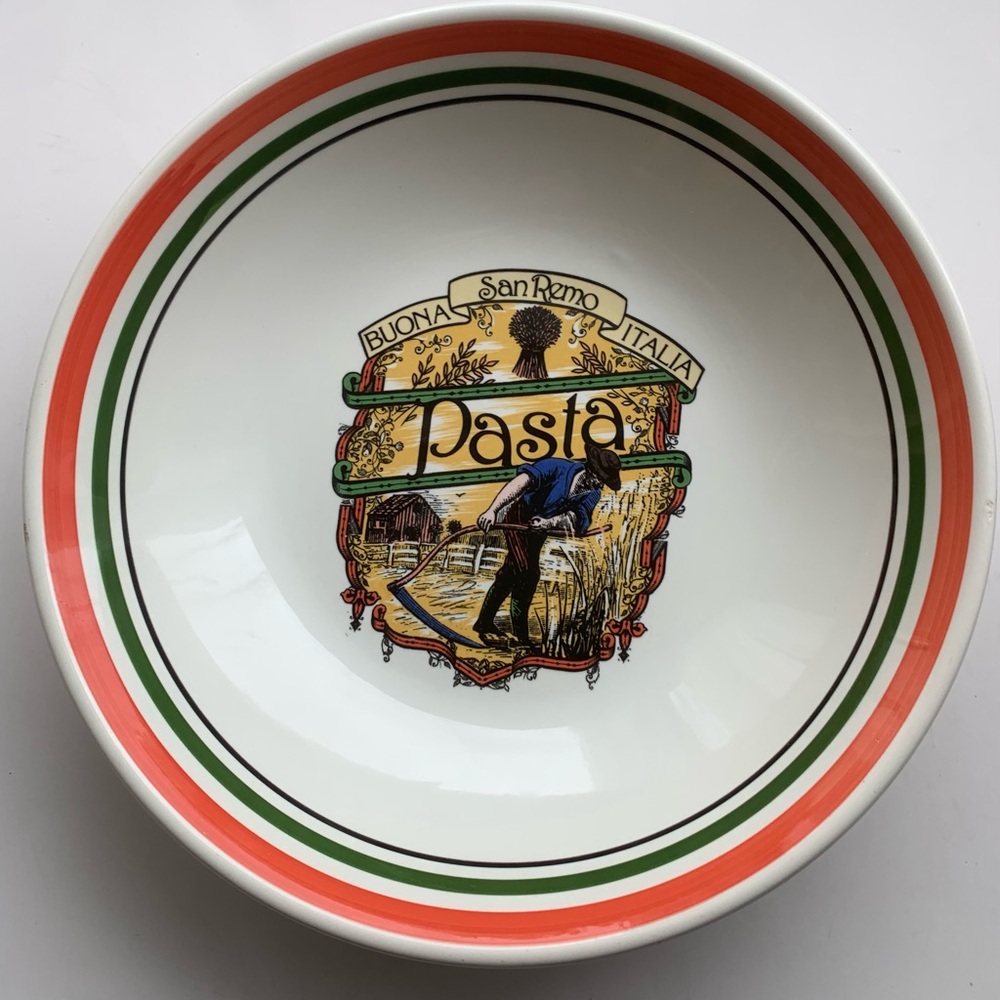 Himark San Remo Buona Italia 12” Salad Pasta Serving Bowl - Made In Italy